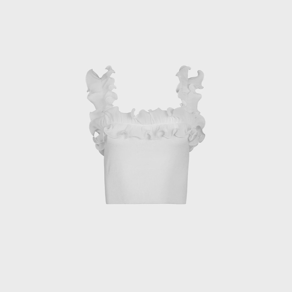Anne Fontaine ruffle crop top - Picture 2 of 2